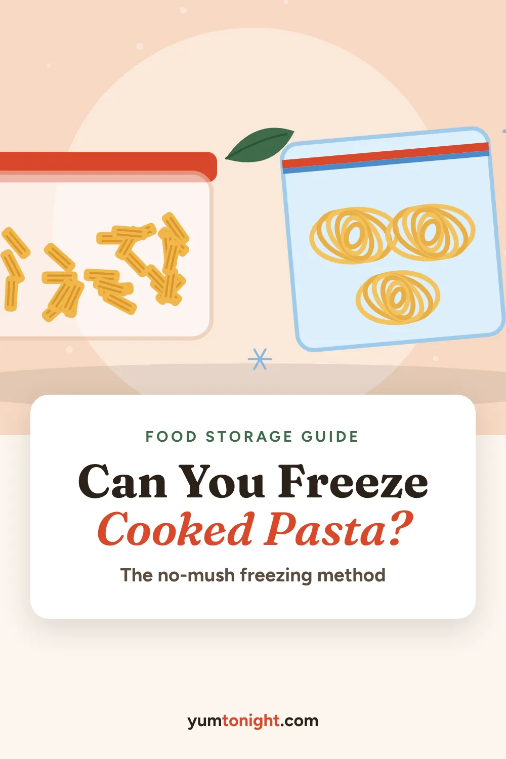 Pinterest pin: Can You Freeze Cooked Pasta?