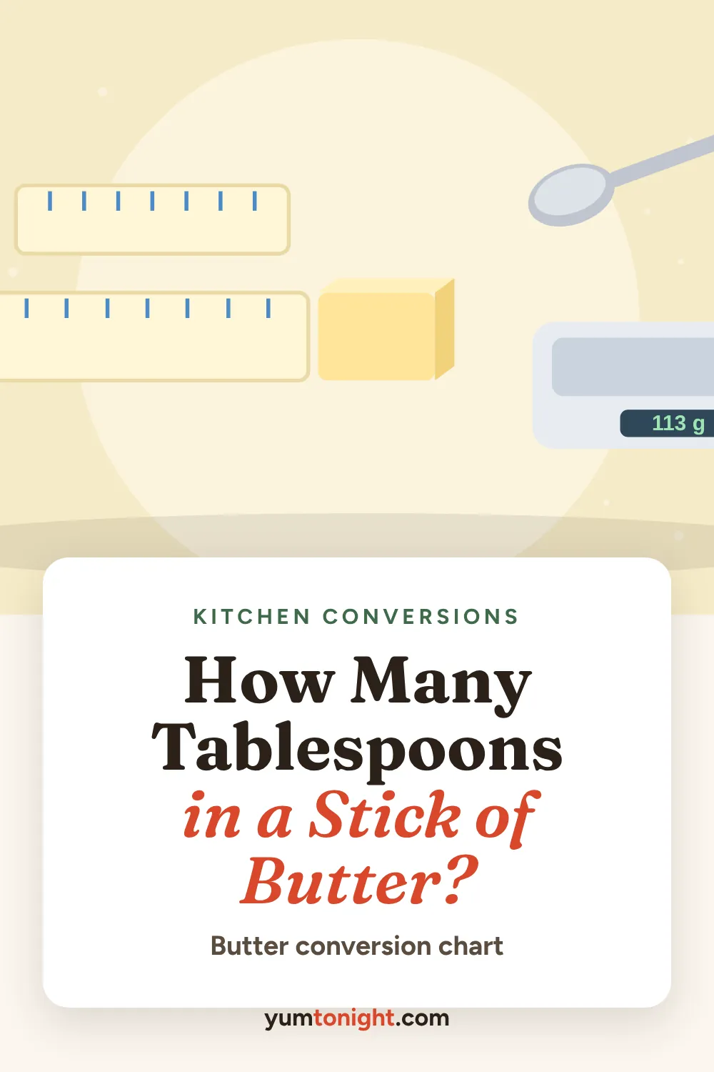 Pinterest pin: How Many Tablespoons in a Stick of Butter?