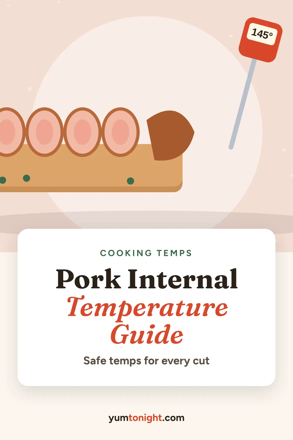 Pinterest pin: Pork Internal Temperature Guide