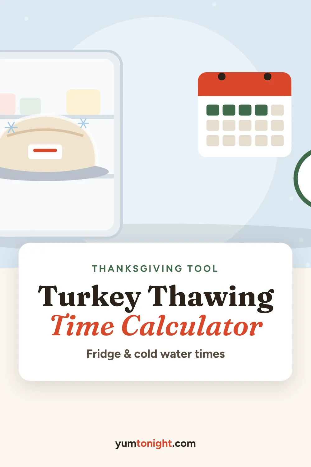 Pinterest pin: Turkey Thawing Time Calculator
