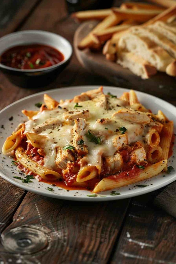 Chicken Baked Ziti with Marinara Sauce