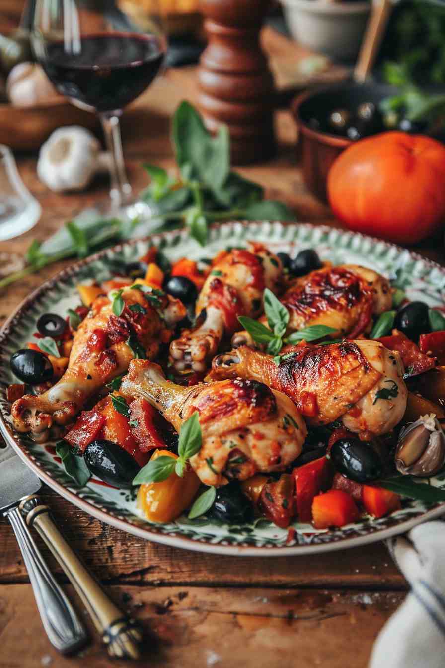 Chicken Cacciatore with Tomatoes and Olives