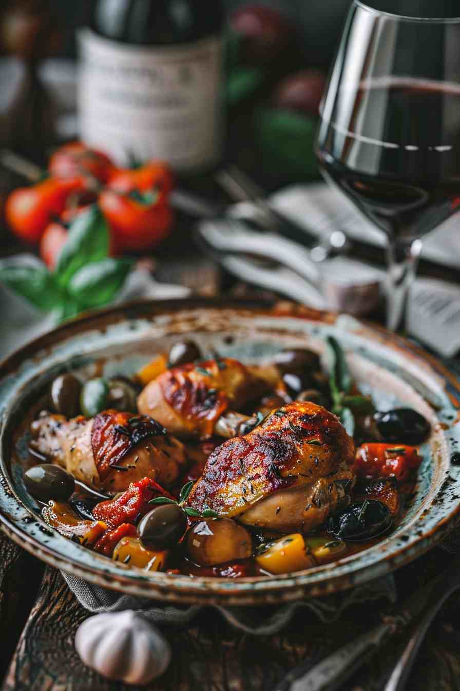 Chicken Cacciatore with Tomatoes and Olives