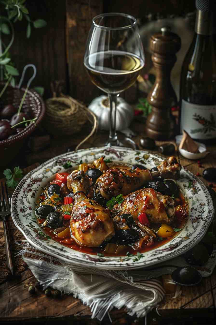 Chicken Cacciatore with Tomatoes and Olives