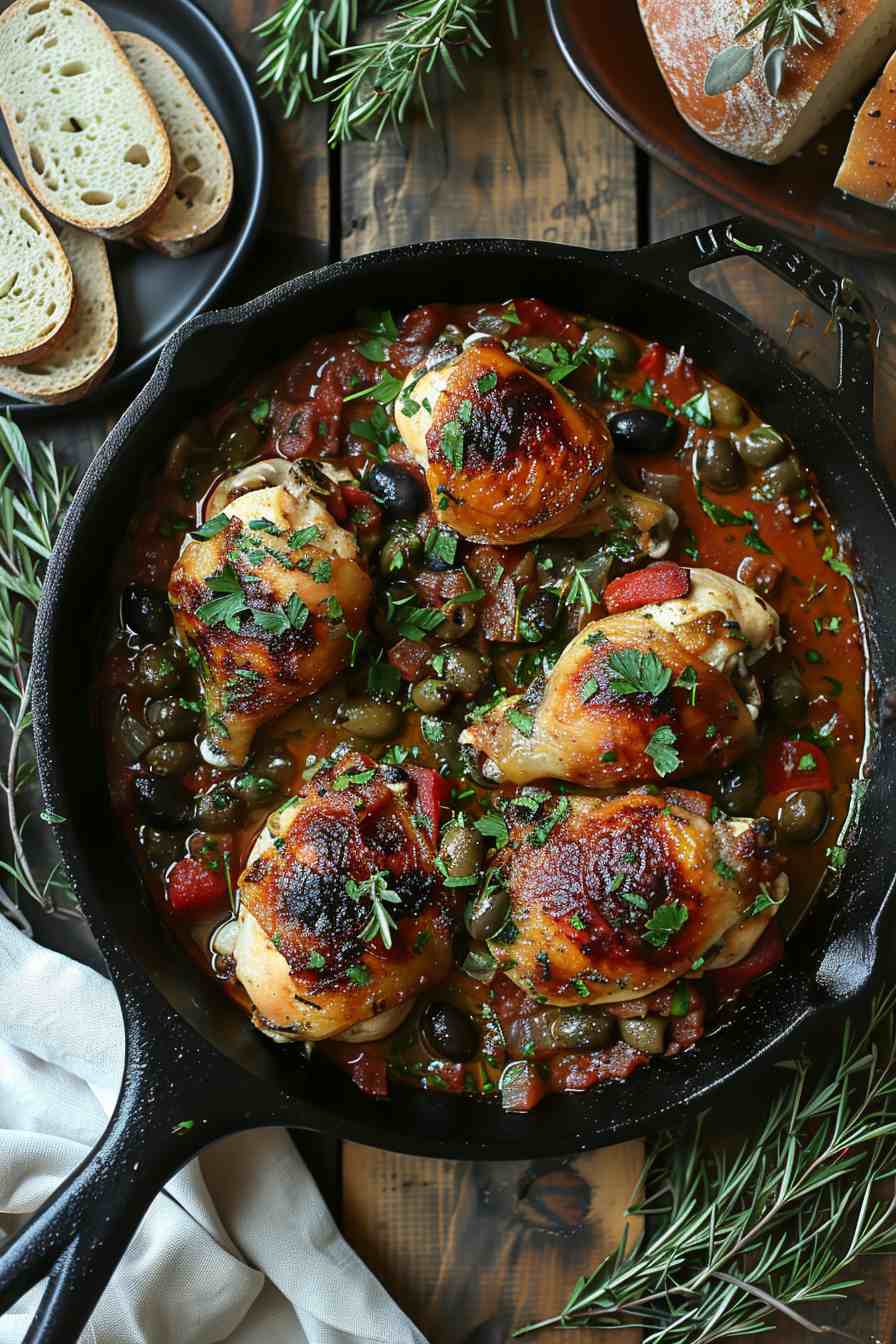 Chicken Cacciatore with Tomatoes and Olives