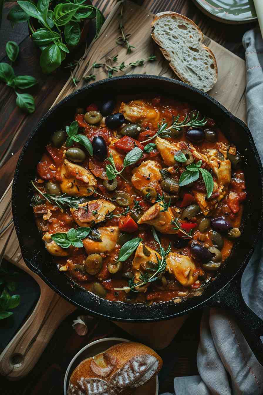 Chicken Cacciatore with Tomatoes and Olives