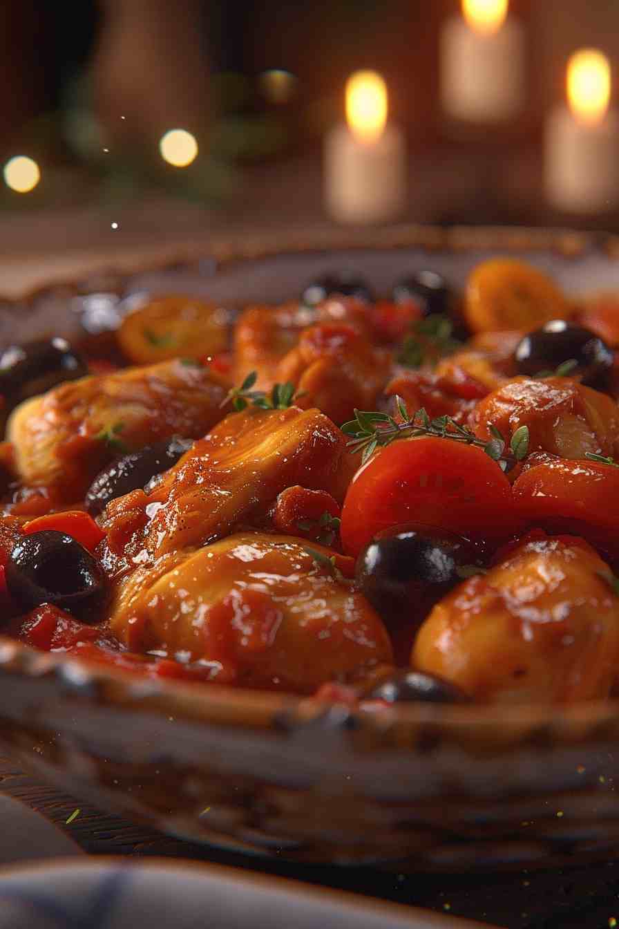 Chicken Cacciatore with Tomatoes and Olives