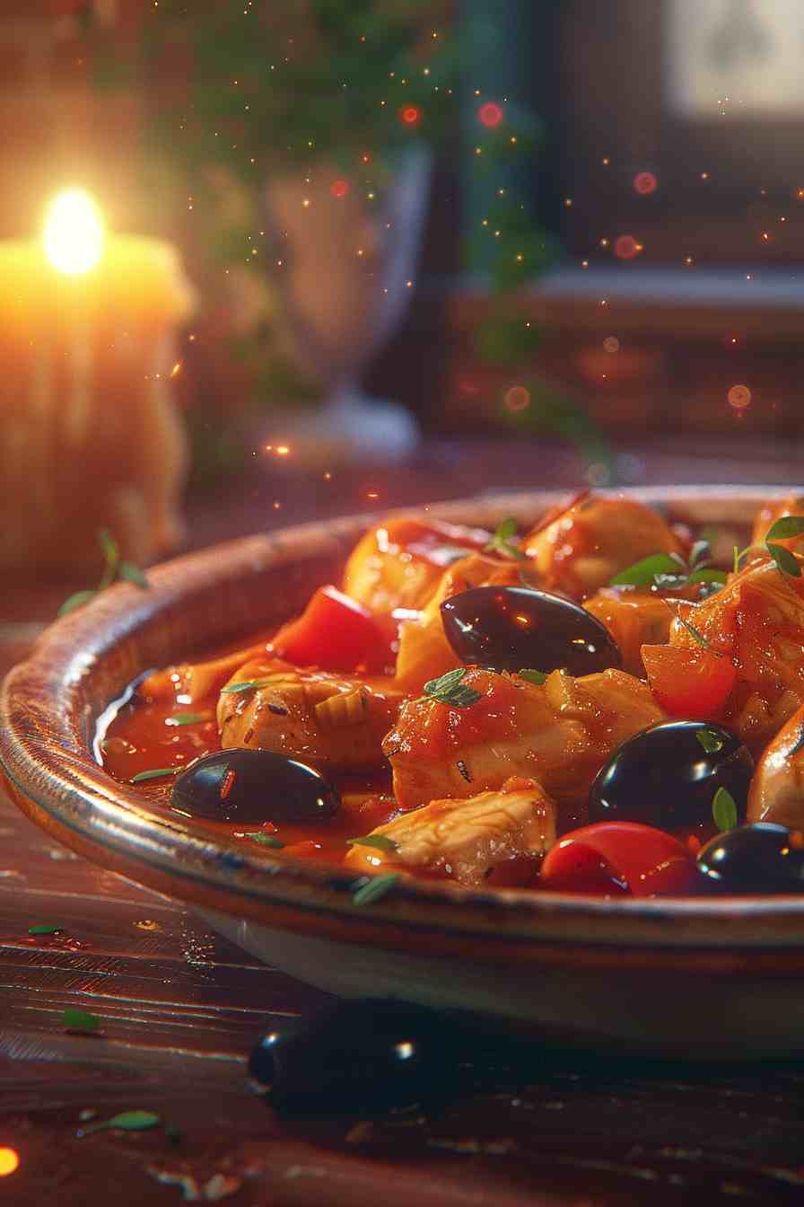 Chicken Cacciatore with Tomatoes and Olives