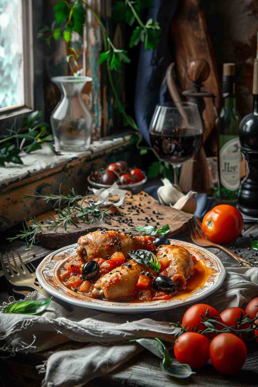 Chicken Cacciatore with Tomatoes and Olives