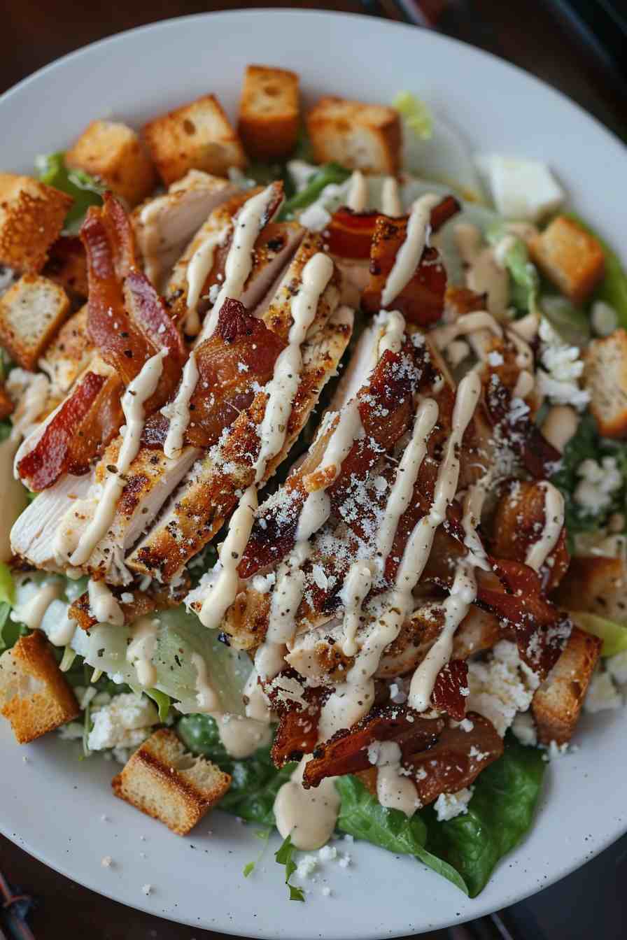 Chicken Caesar Salad with Crispy Bacon