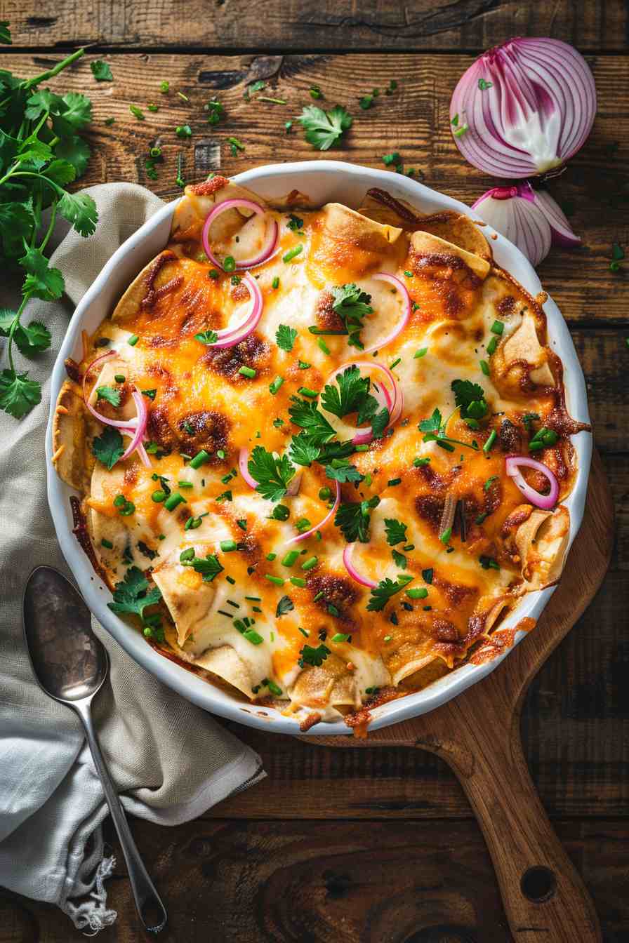 Chicken Enchiladas with Sour Cream Sauce