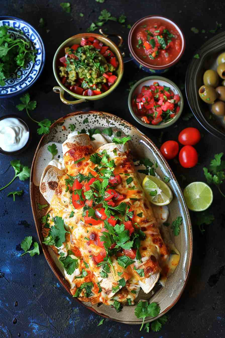 Chicken Enchiladas with Sour Cream Sauce