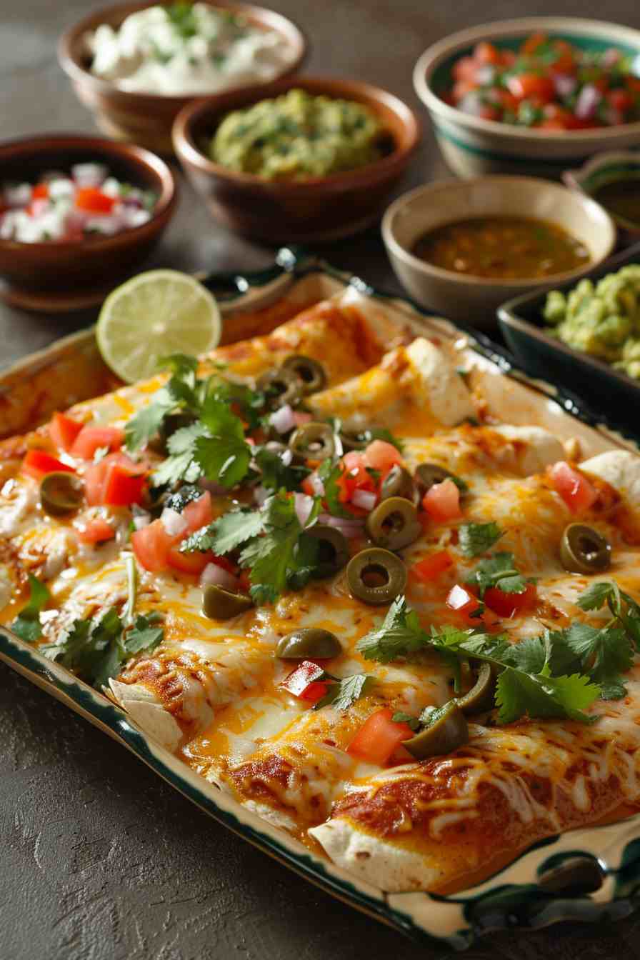 Chicken Enchiladas with Sour Cream Sauce