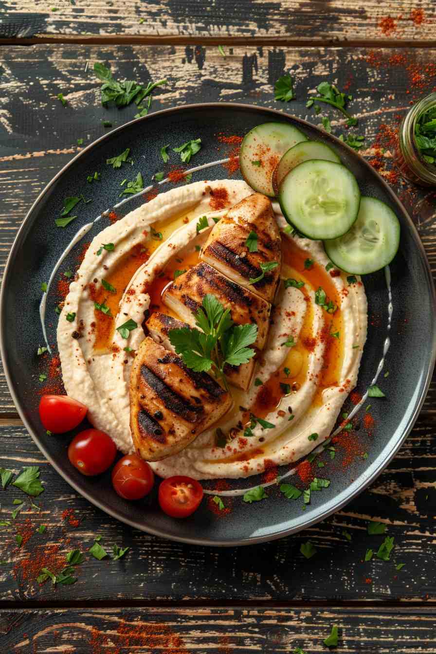 Chicken Shawarma with Hummus and Pita