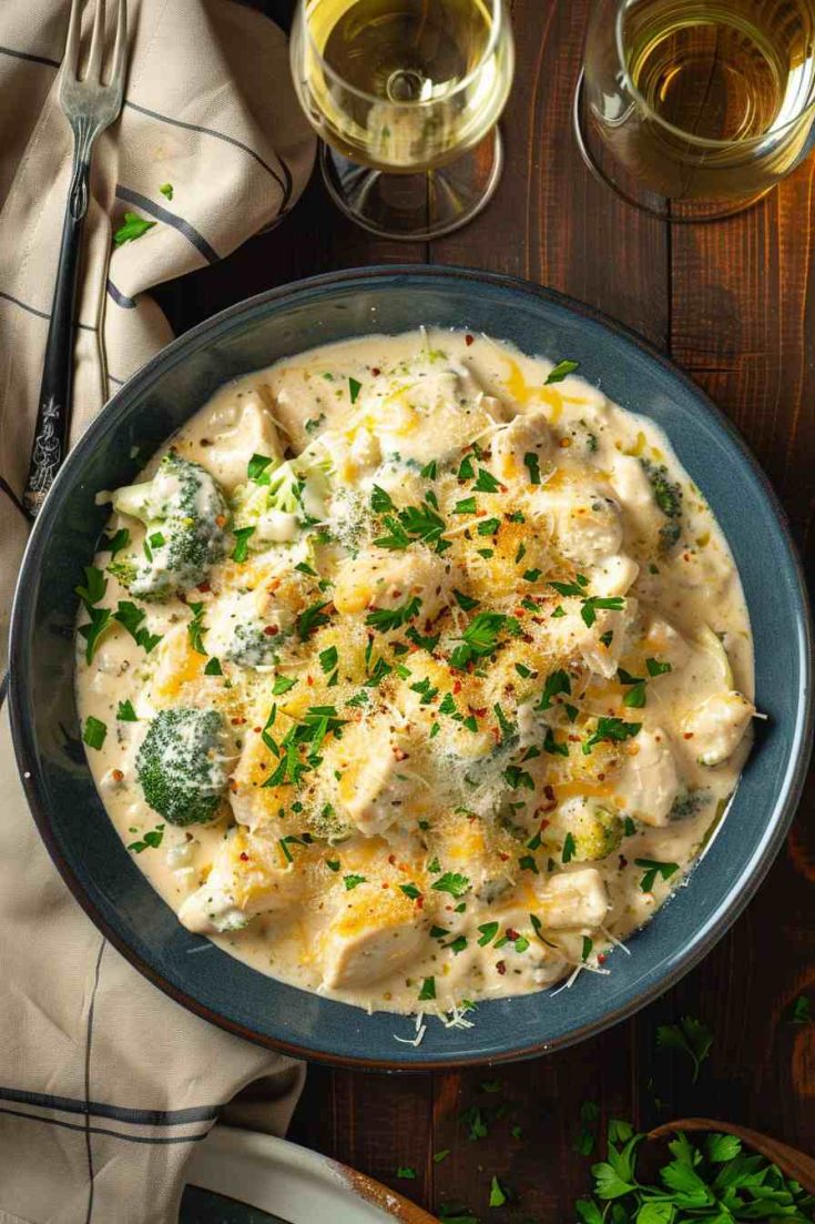 Chicken and Broccoli Alfredo Casserole