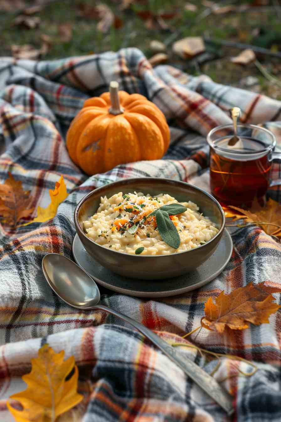 Cozy Pumpkin Risotto with Sage and Parmesan