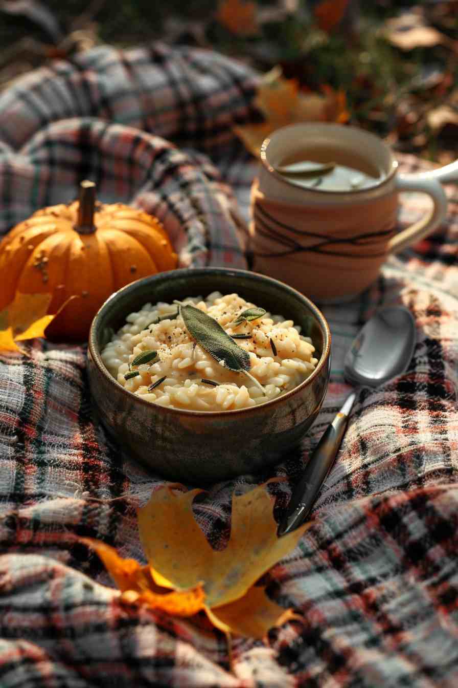 Cozy Pumpkin Risotto with Sage and Parmesan