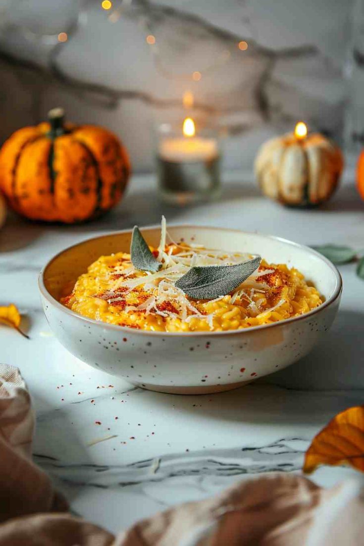 Cozy Pumpkin Risotto with Sage and Parmesan