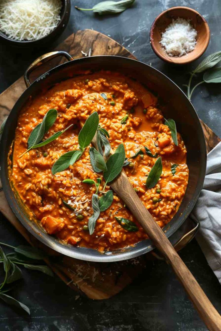 Cozy Pumpkin Risotto with Sage and Parmesan