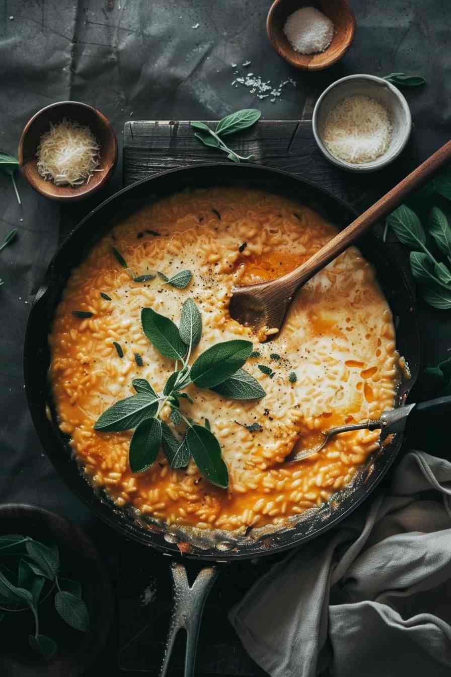 Cozy Pumpkin Risotto with Sage and Parmesan