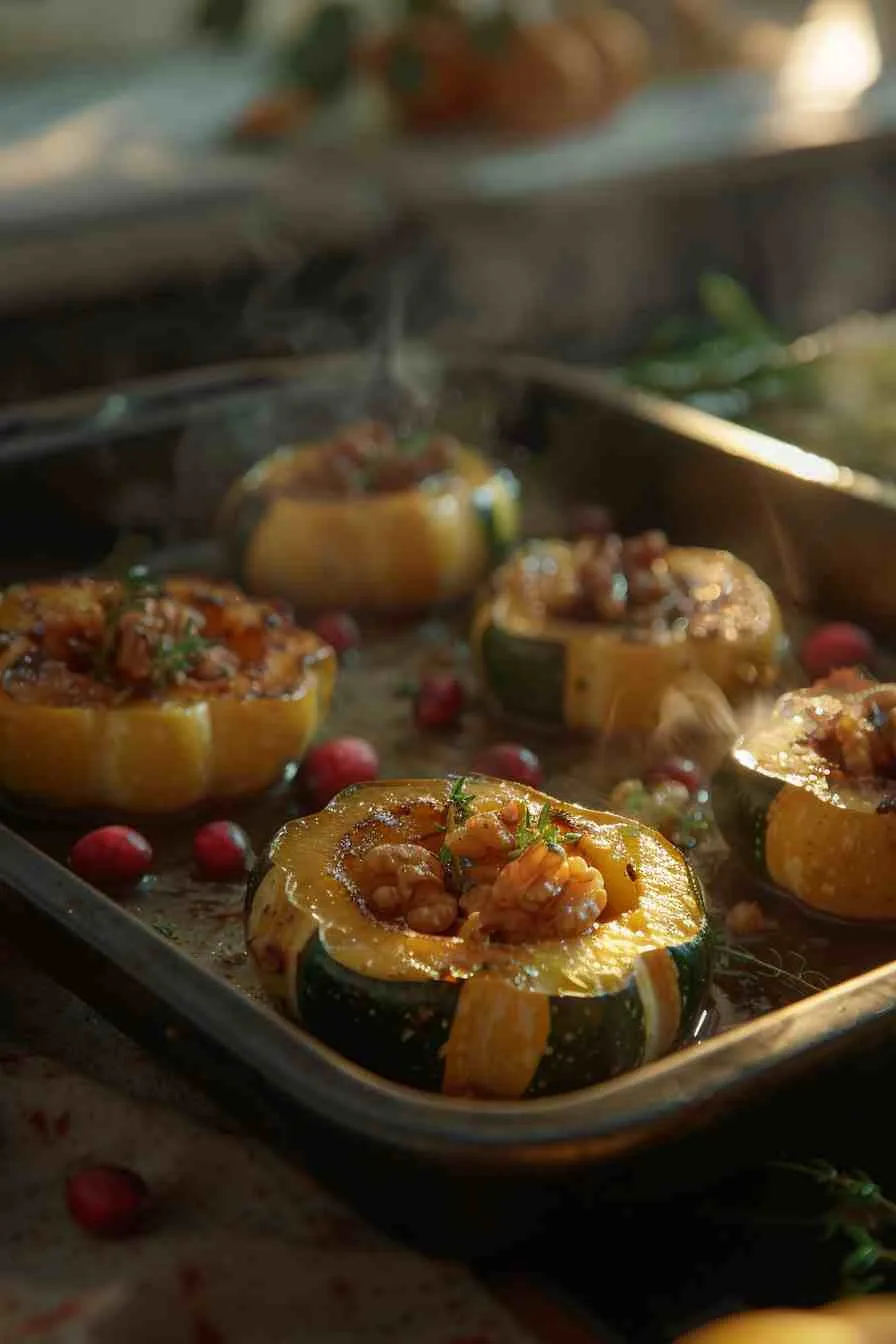 Cranberry Walnut Stuffed Acorn Squash Cranberry Walnut Stuffed Acorn Squash