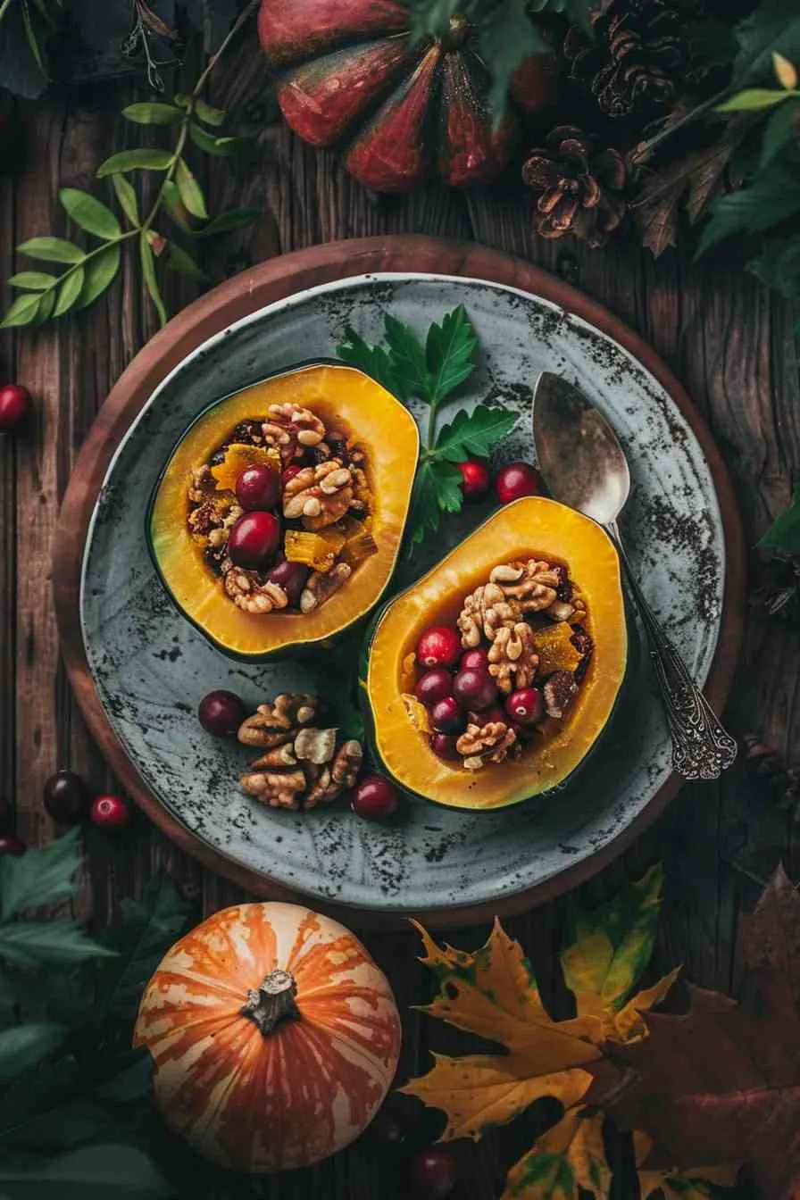 Cranberry Walnut Stuffed Acorn Squash Cranberry Walnut Stuffed Acorn Squash