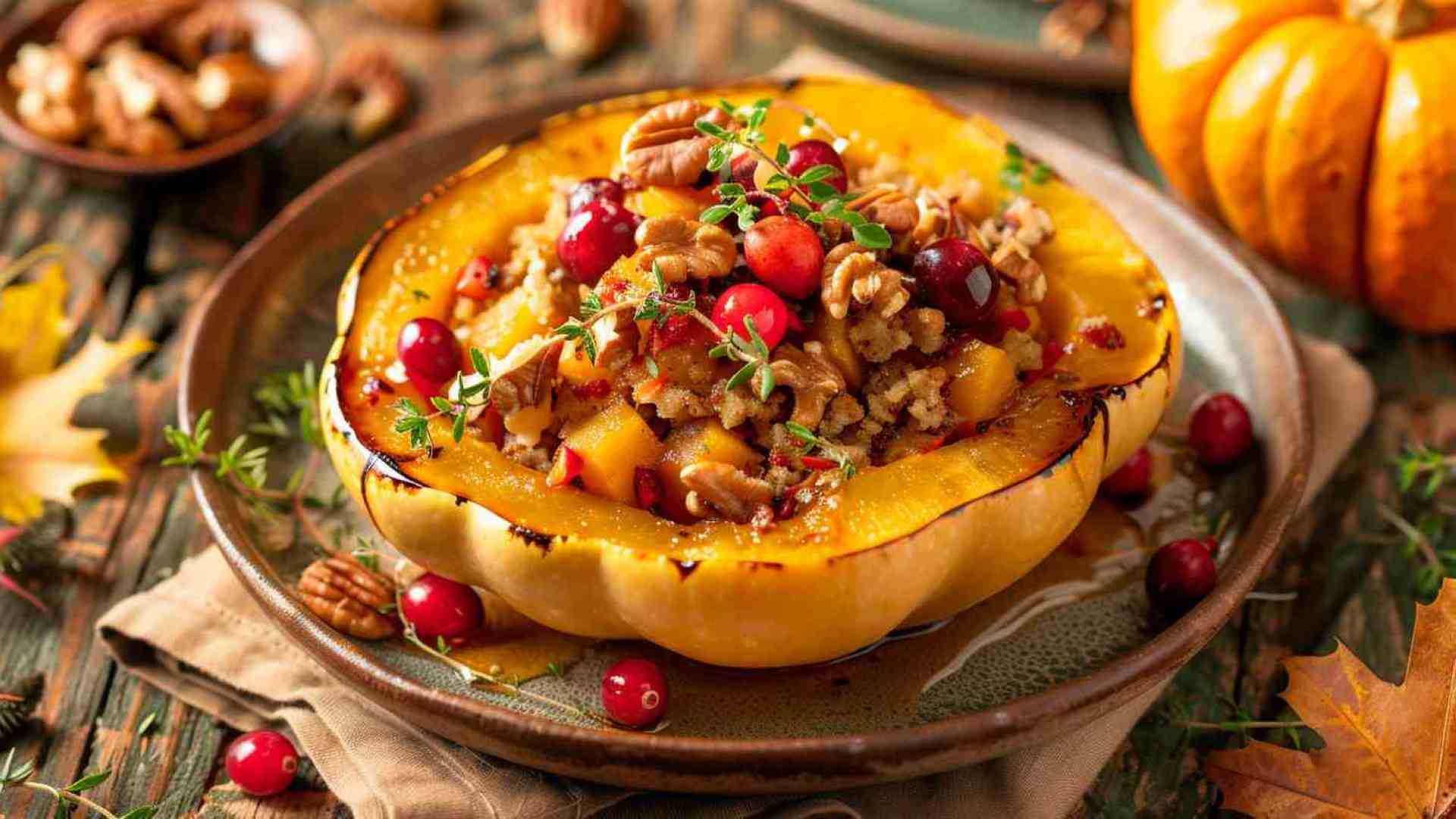 Cranberry Walnut Stuffed Acorn Squash (2)