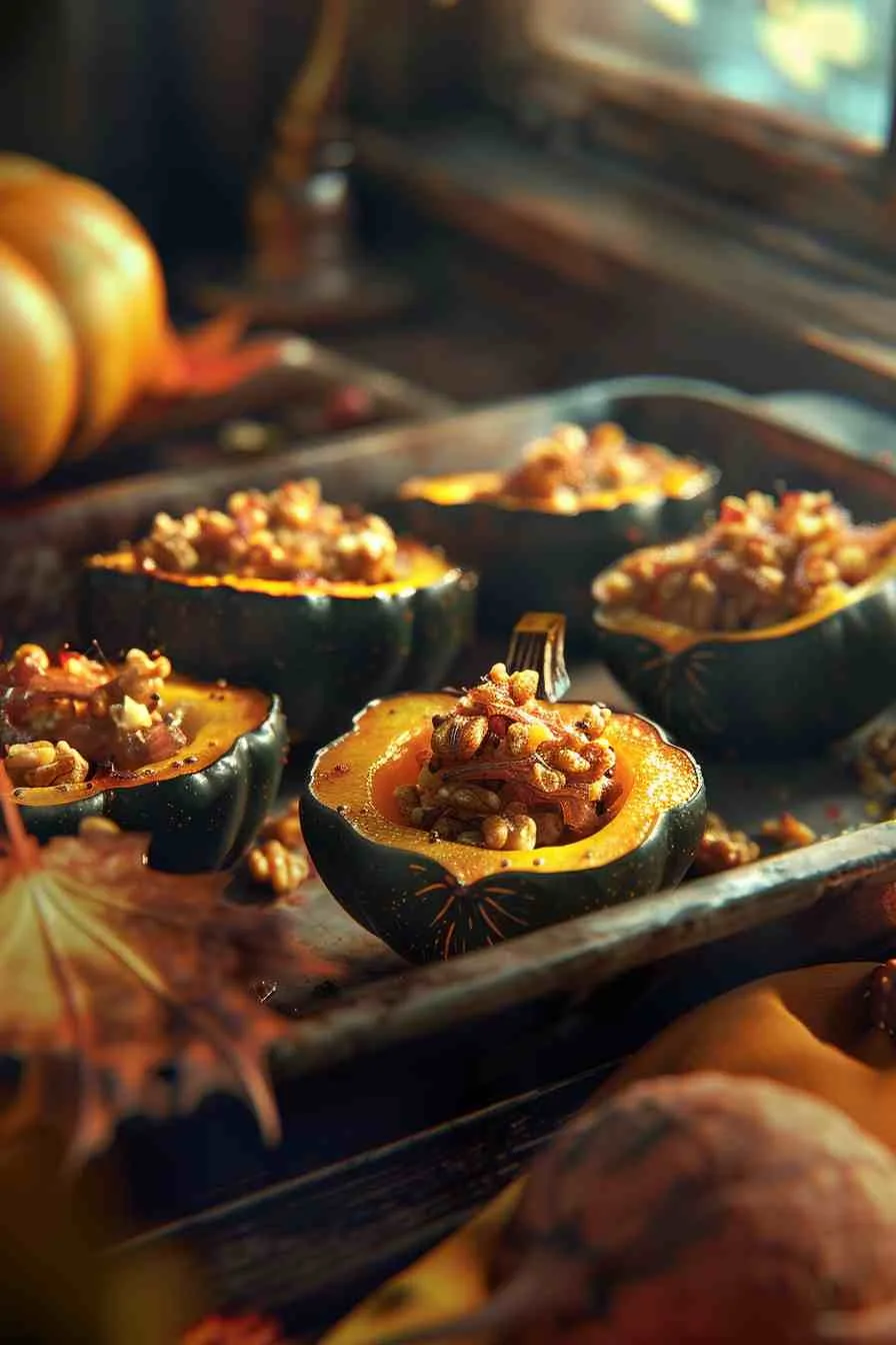 Cranberry Walnut Stuffed Acorn Squash Cranberry Walnut Stuffed Acorn Squash