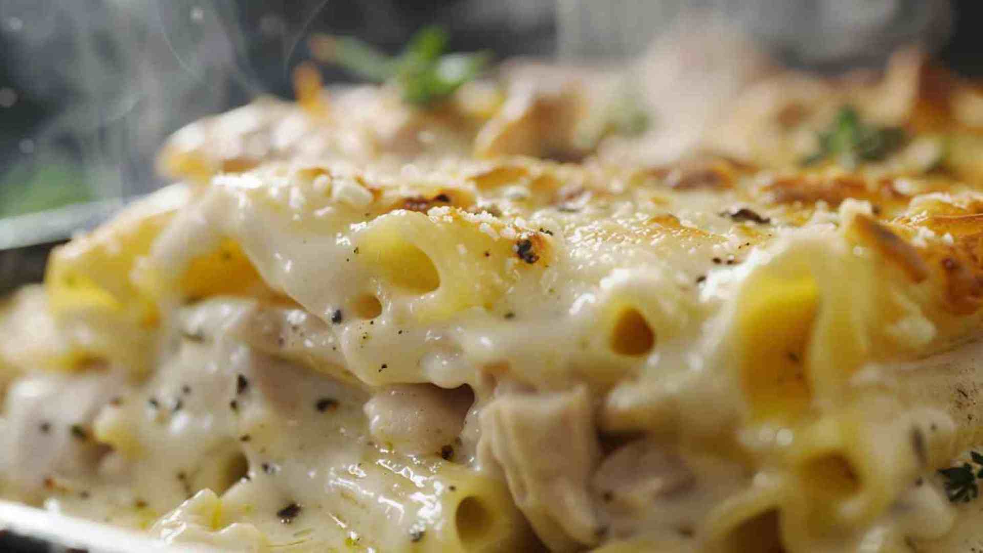 Creamy Chicken Alfredo Pasta Bake