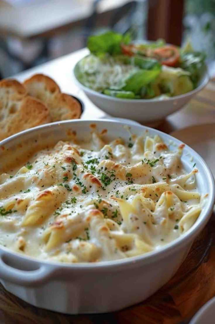 Creamy Chicken Alfredo Pasta Bake