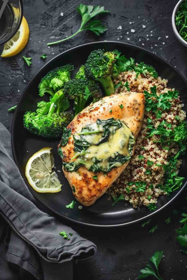 Creamy Spinach Stuffed Chicken Breast