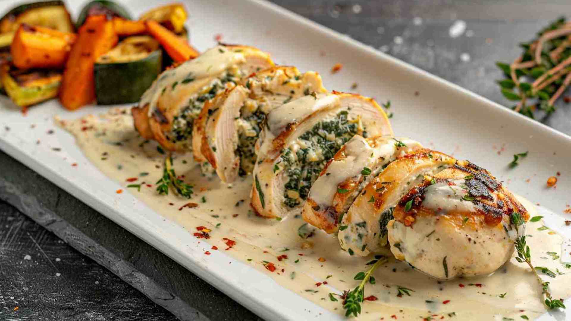 Creamy Spinach Stuffed Chicken Breast