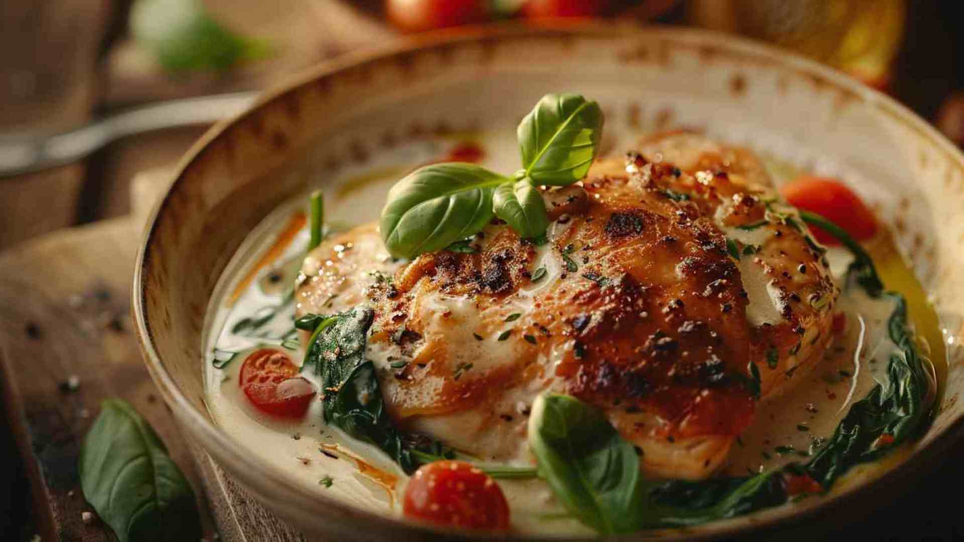 Creamy Tuscan Garlic Chicken with Spinach