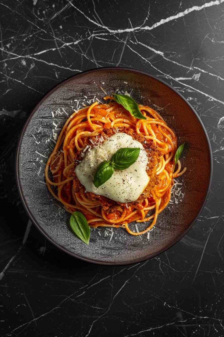 Crispy Chicken Parmesan with Spaghetti