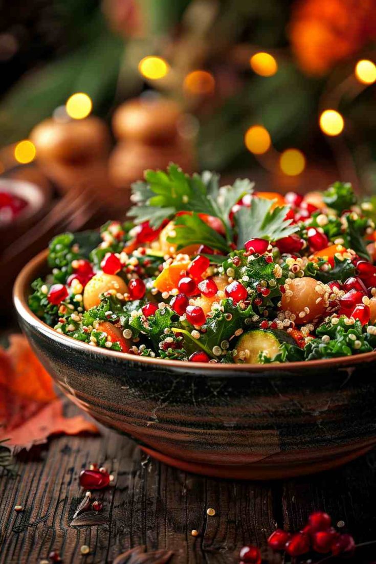 Harvest Quinoa Salad with Pomegranate and Kale