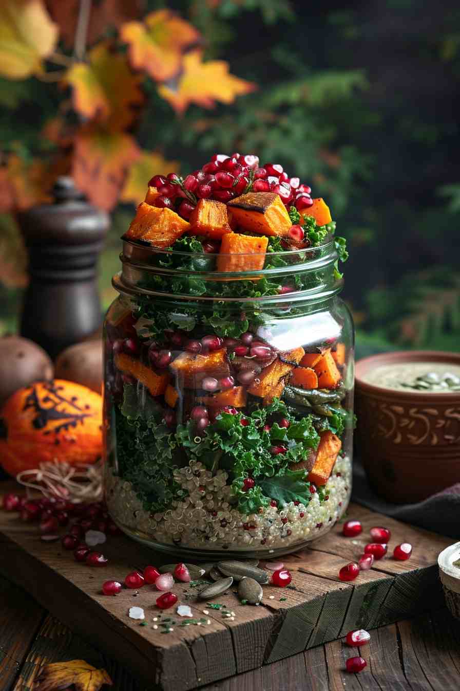 Harvest Quinoa Salad with Pomegranate and Kale