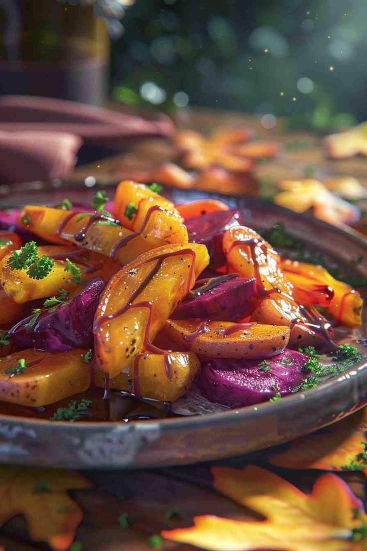 Honey Balsamic Glazed Root Vegetables