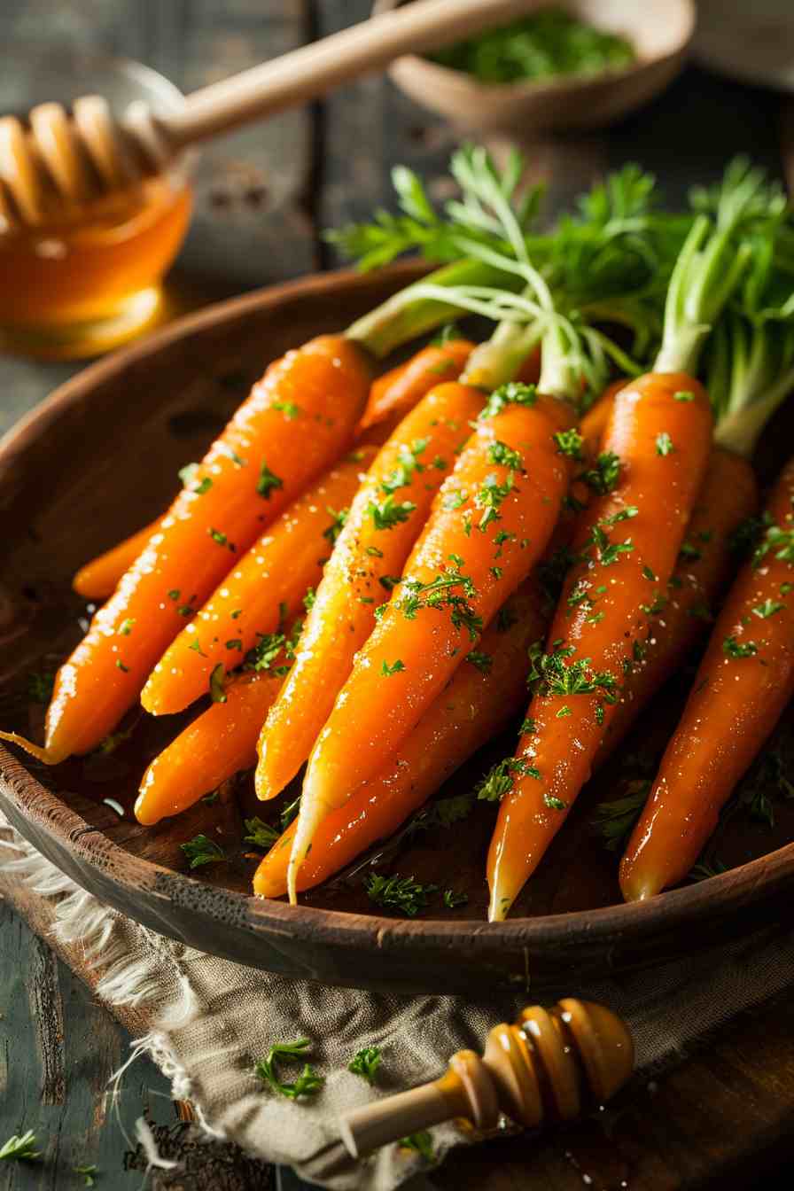 Honey Garlic Roasted Carrots