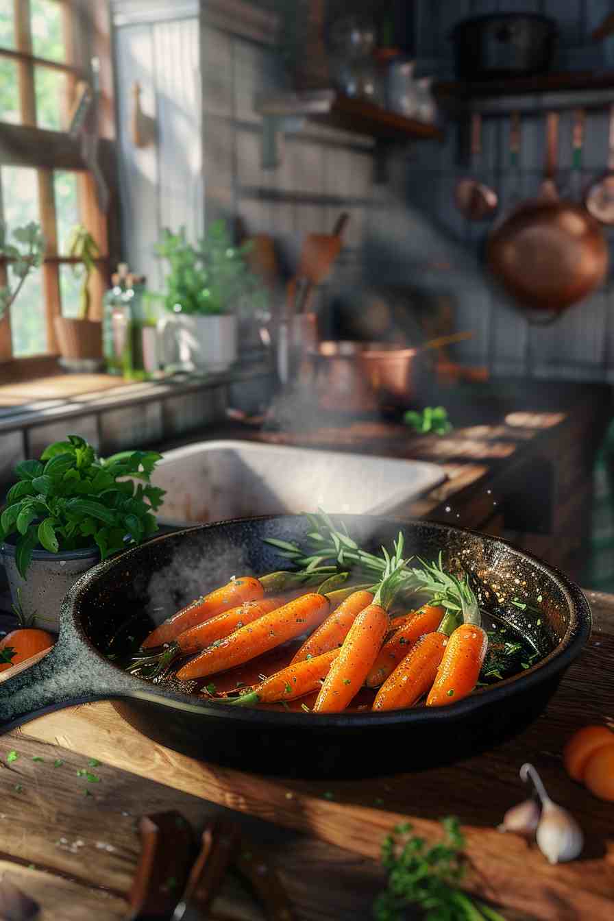 Honey Garlic Roasted Carrots