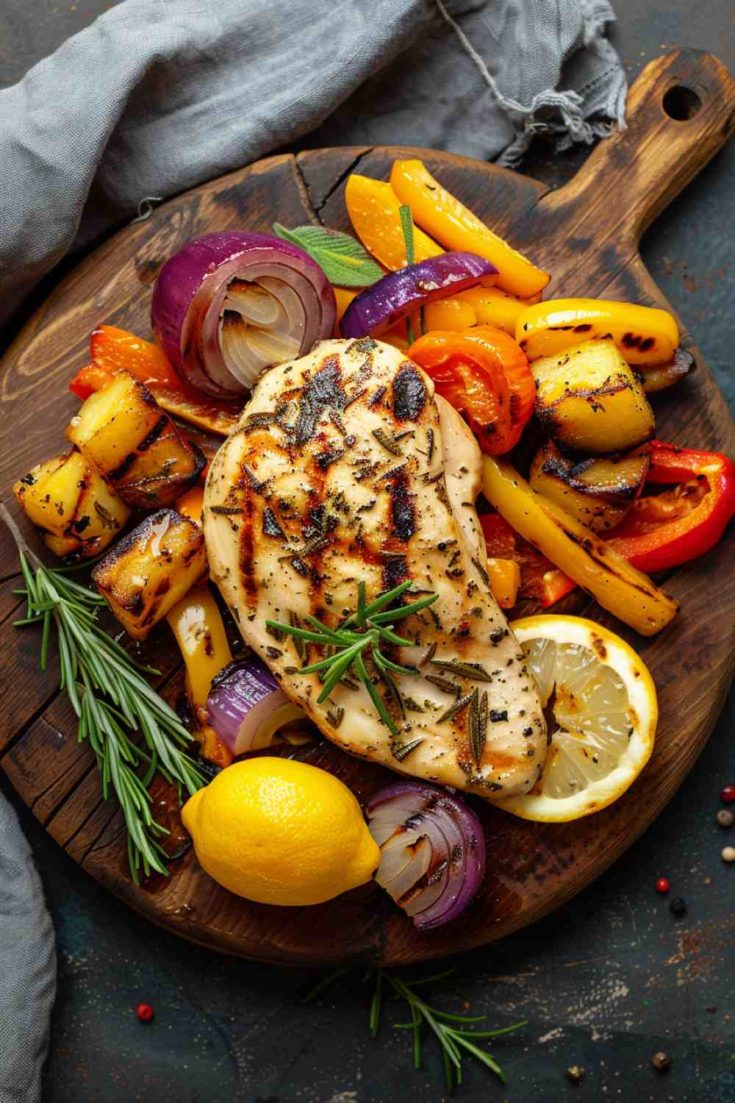 Lemon Herb Grilled Chicken with Veggies