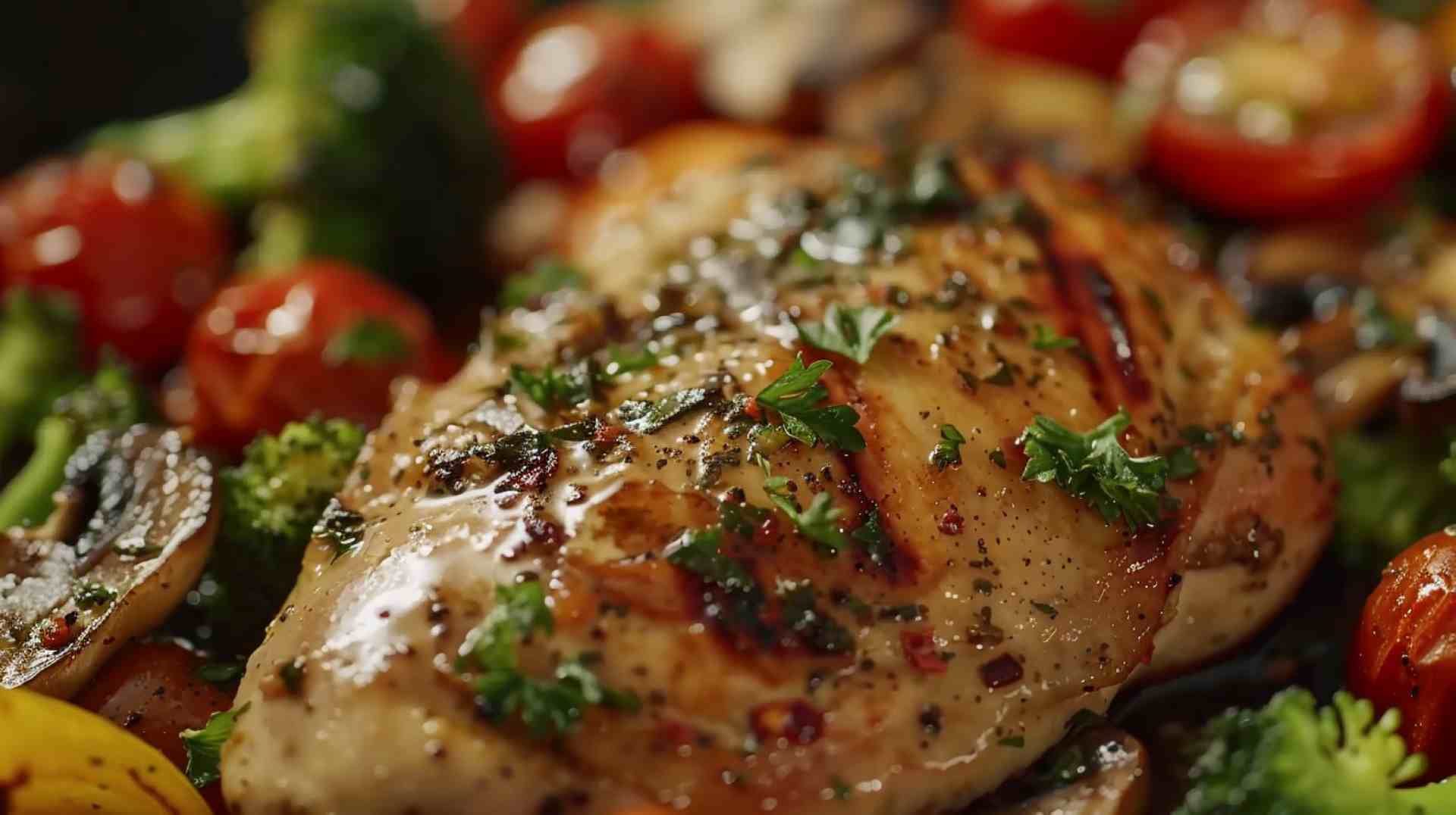 Lemon Herb Grilled Chicken with Veggies