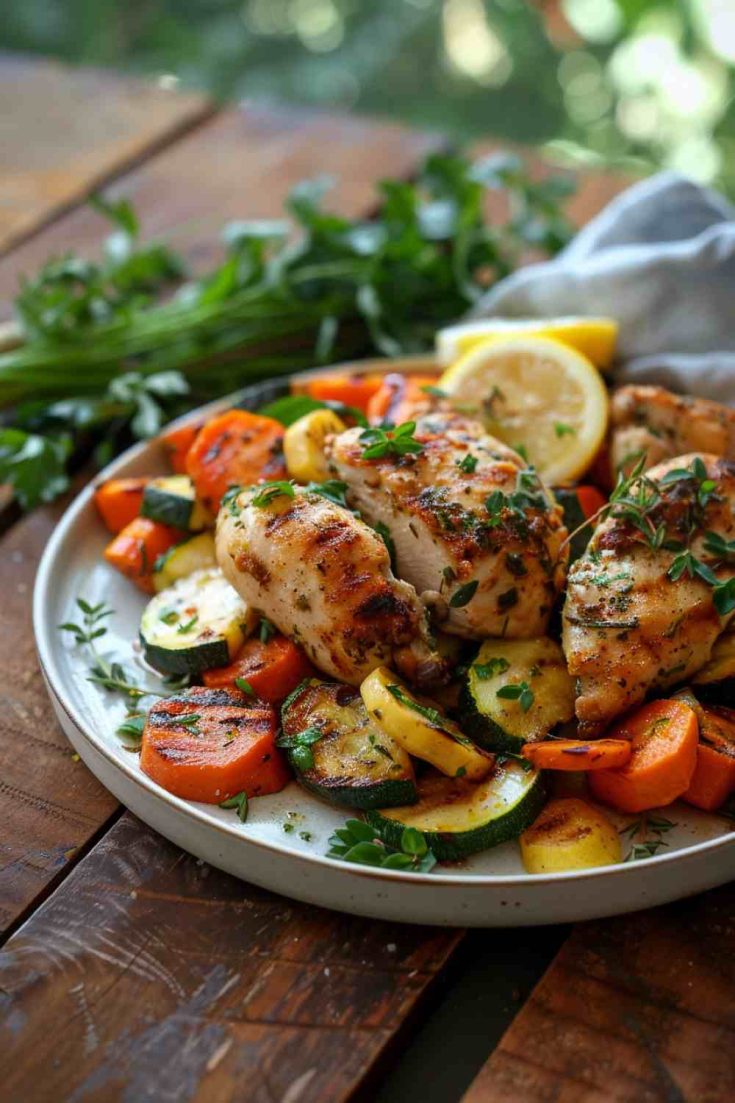 Lemon Herb Grilled Chicken with Veggies