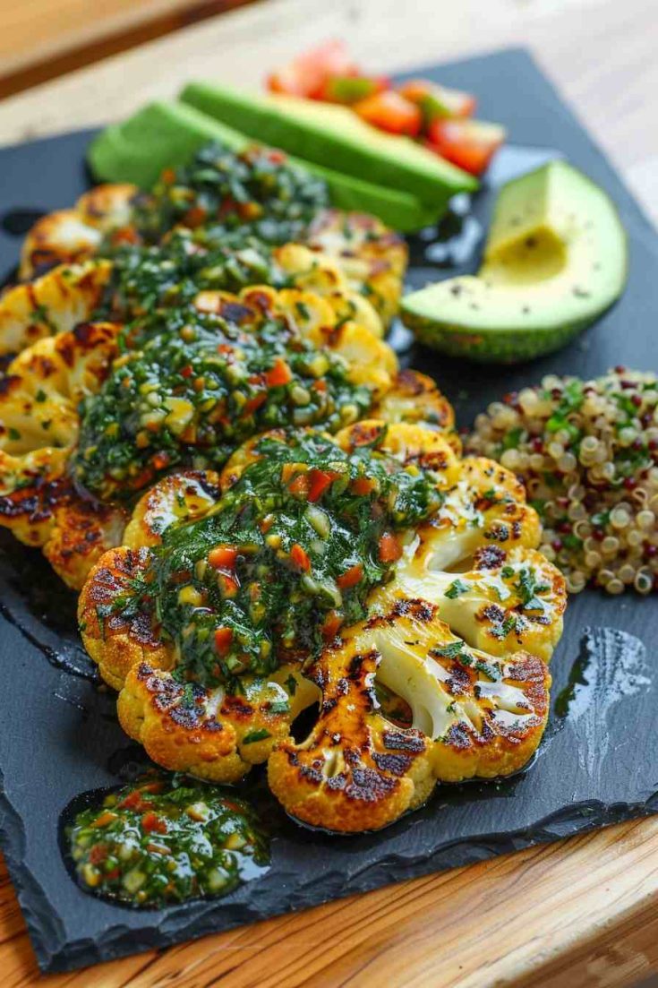 Roasted Cauliflower Steaks with Chimichurri