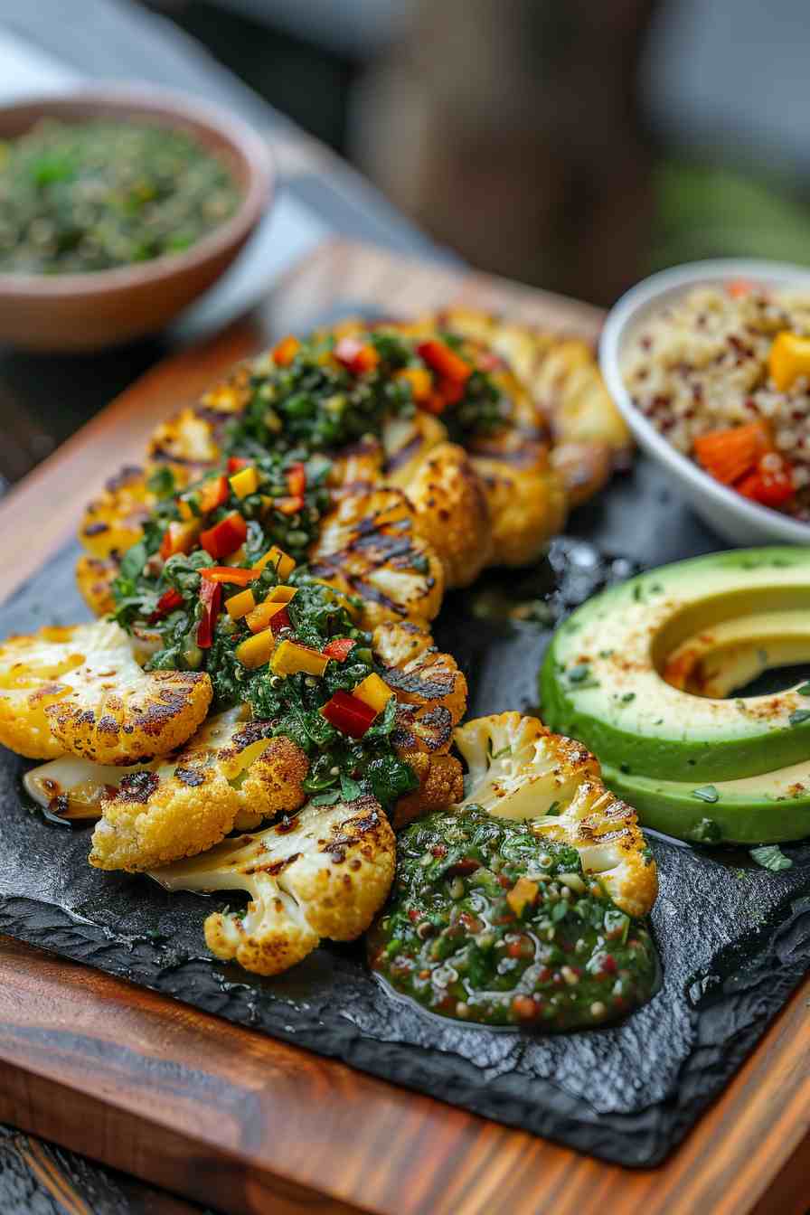 Roasted Cauliflower Steaks with Chimichurri