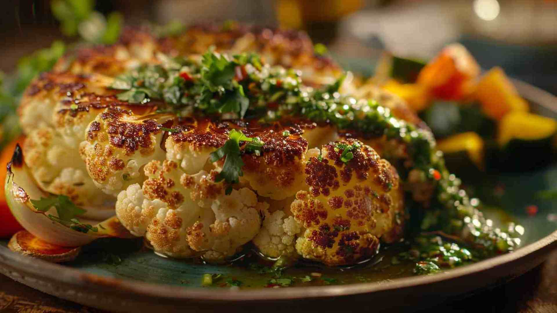 Roasted Cauliflower Steaks with Chimichurri (2)