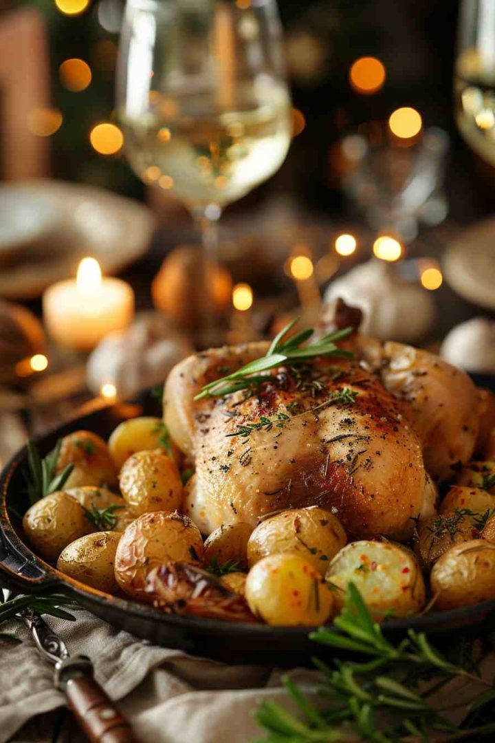 Roasted Garlic Herb Chicken with Potatoes