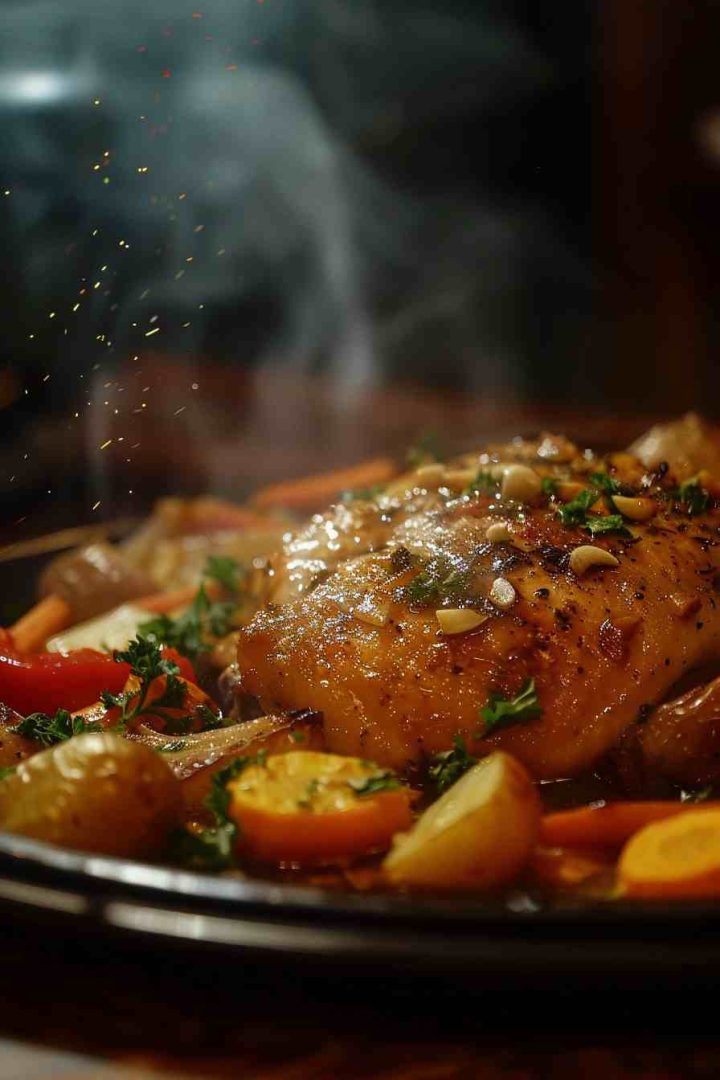 Roasted Garlic Herb Chicken with Potatoes