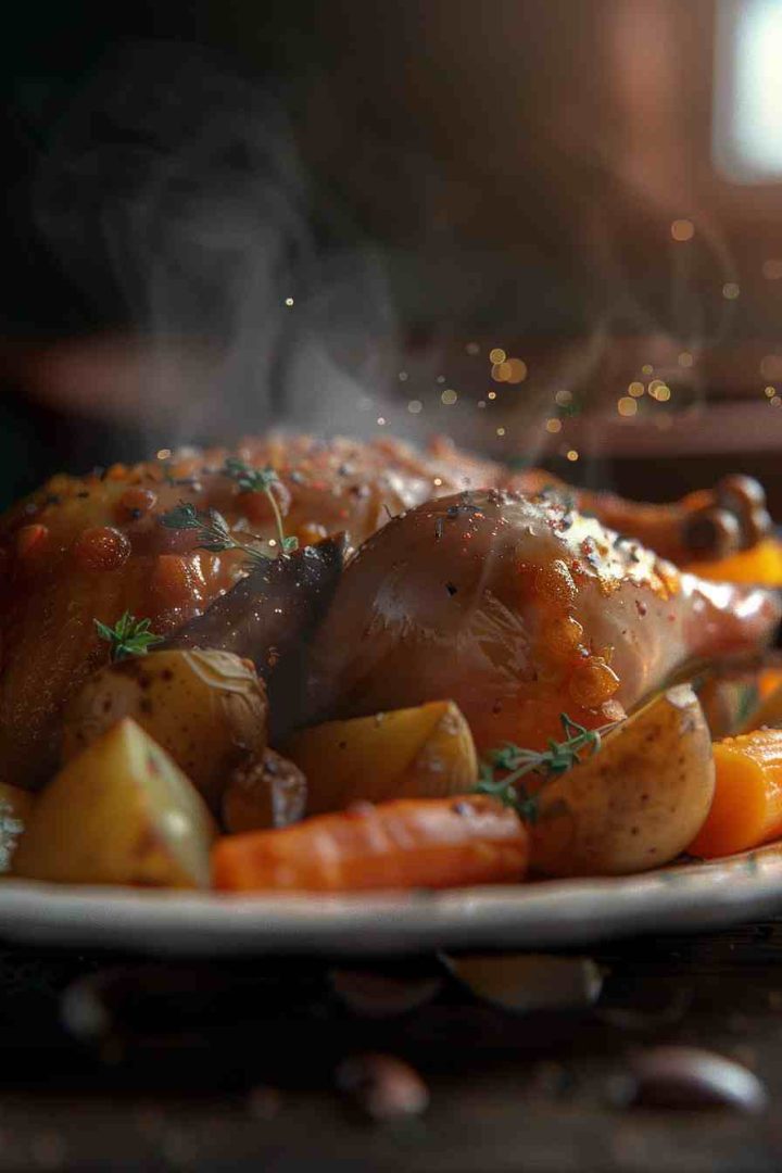 Roasted Garlic Herb Chicken with Potatoes