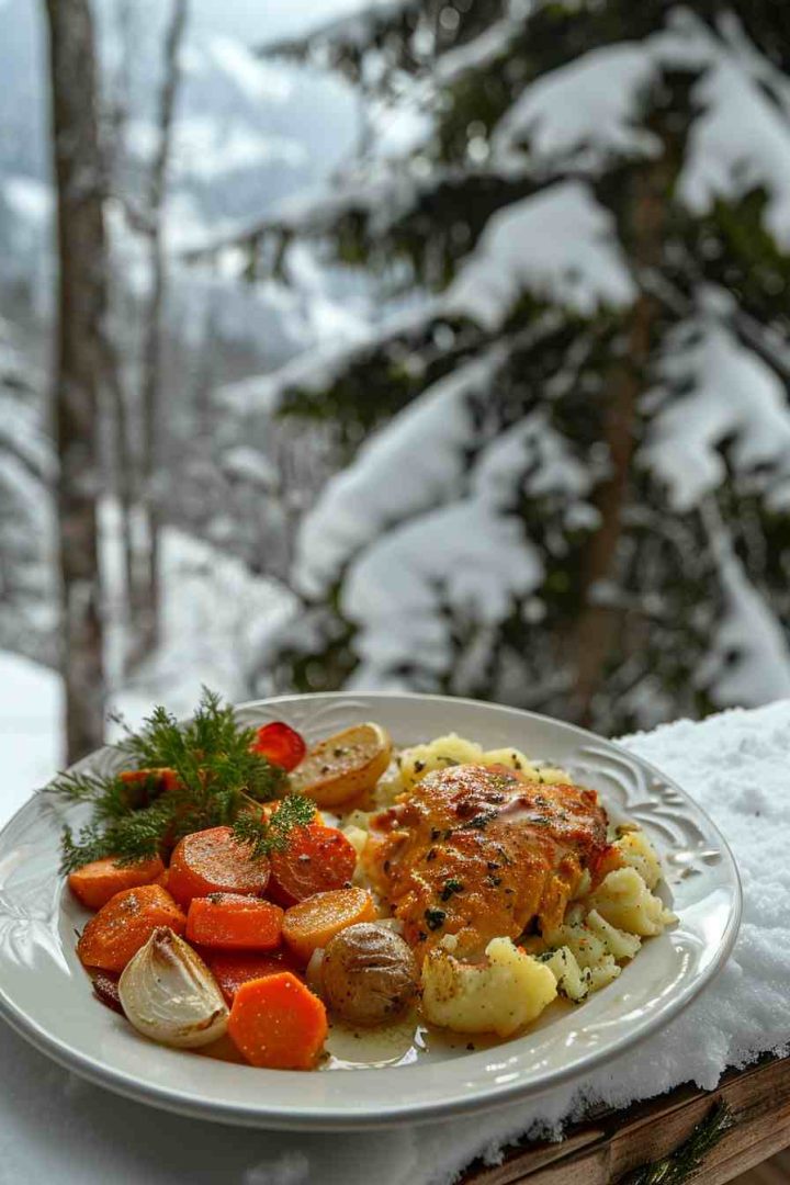 Roasted Garlic Herb Chicken with Potatoes