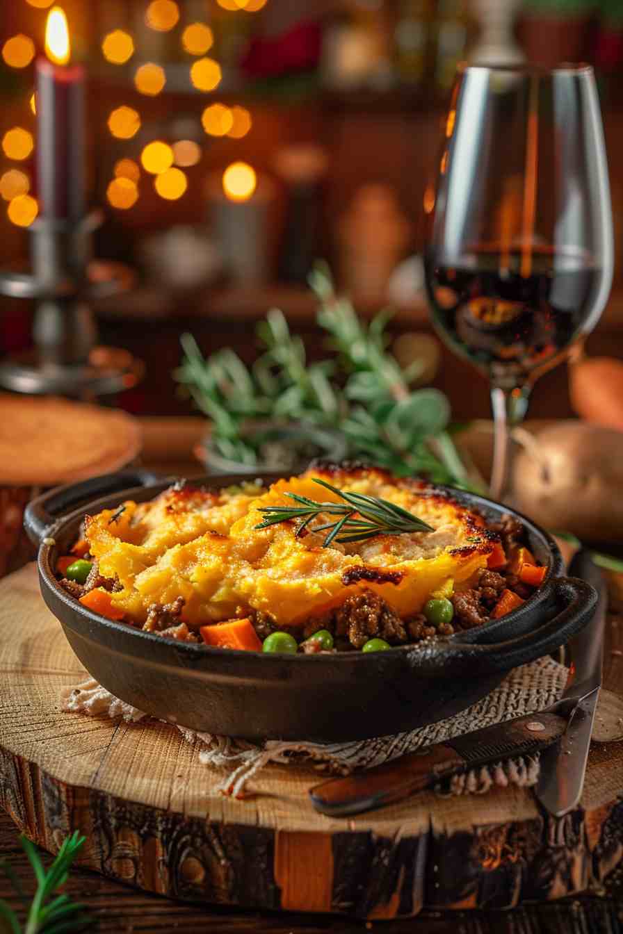 Savory Shepherd’s Pie with Sweet Potato Topping